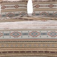 thumbnail image 3 of 2 Piece Polyester Twin Quilt Set, Kilim Pattern, Multicolor- Saltoro Sherpi, 3 of 4