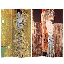 Oriental Furniture 6 ft. Tall Room Divider - Block Bauer - 3 Panel