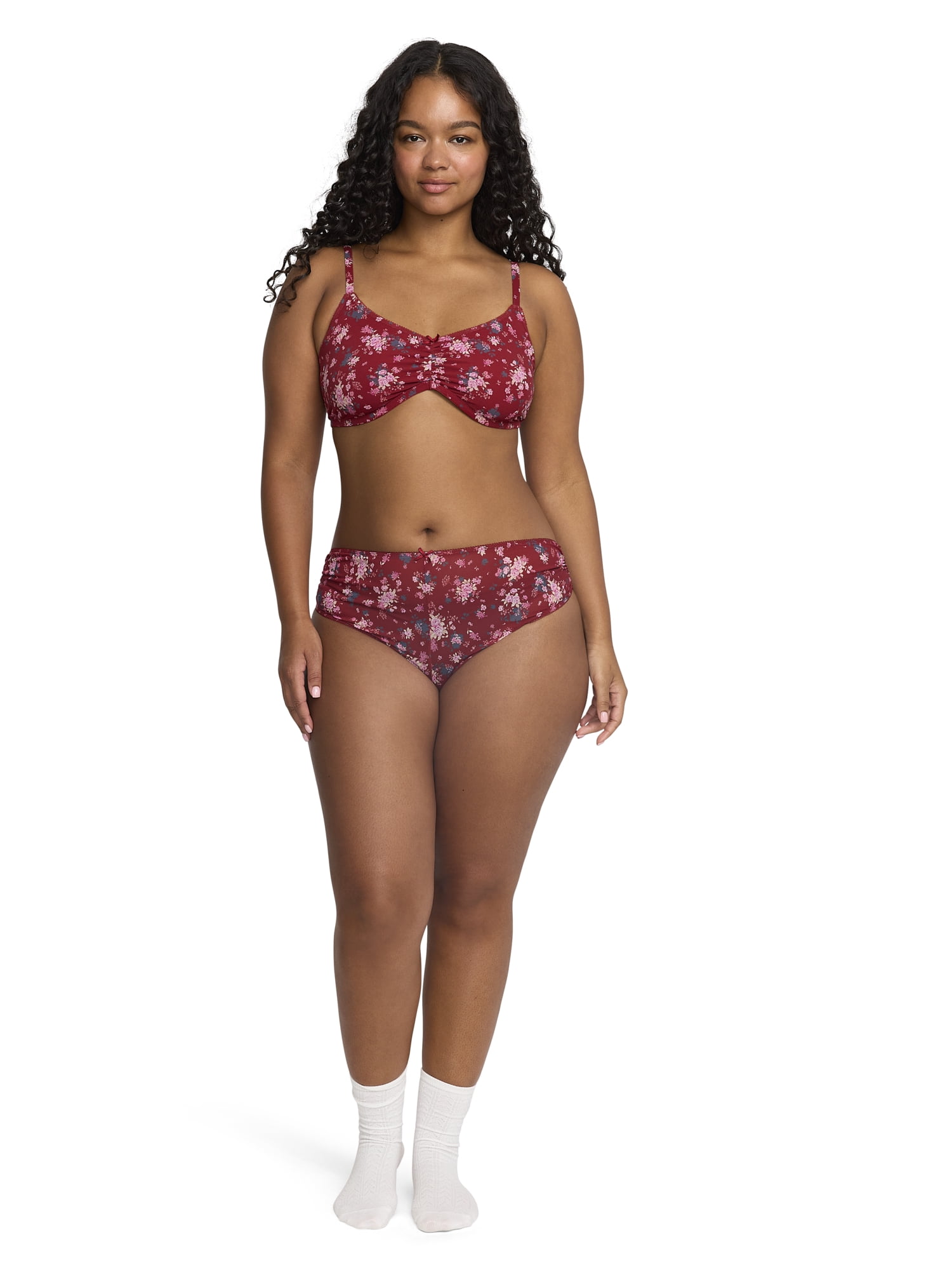 Mills by Millie Bobby Brown Women's Ruched Mesh Bralette, Sizes XS-XXXL