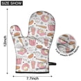 thumbnail image 6 of Cute Oven Mitts,Pink Baseball Game Snacks Pattern Oven Mitt 2-Pack Set,Kitchen Gloves for Oven,Heat Resistant Oven Mitts 7.7"x12", 6 of 7