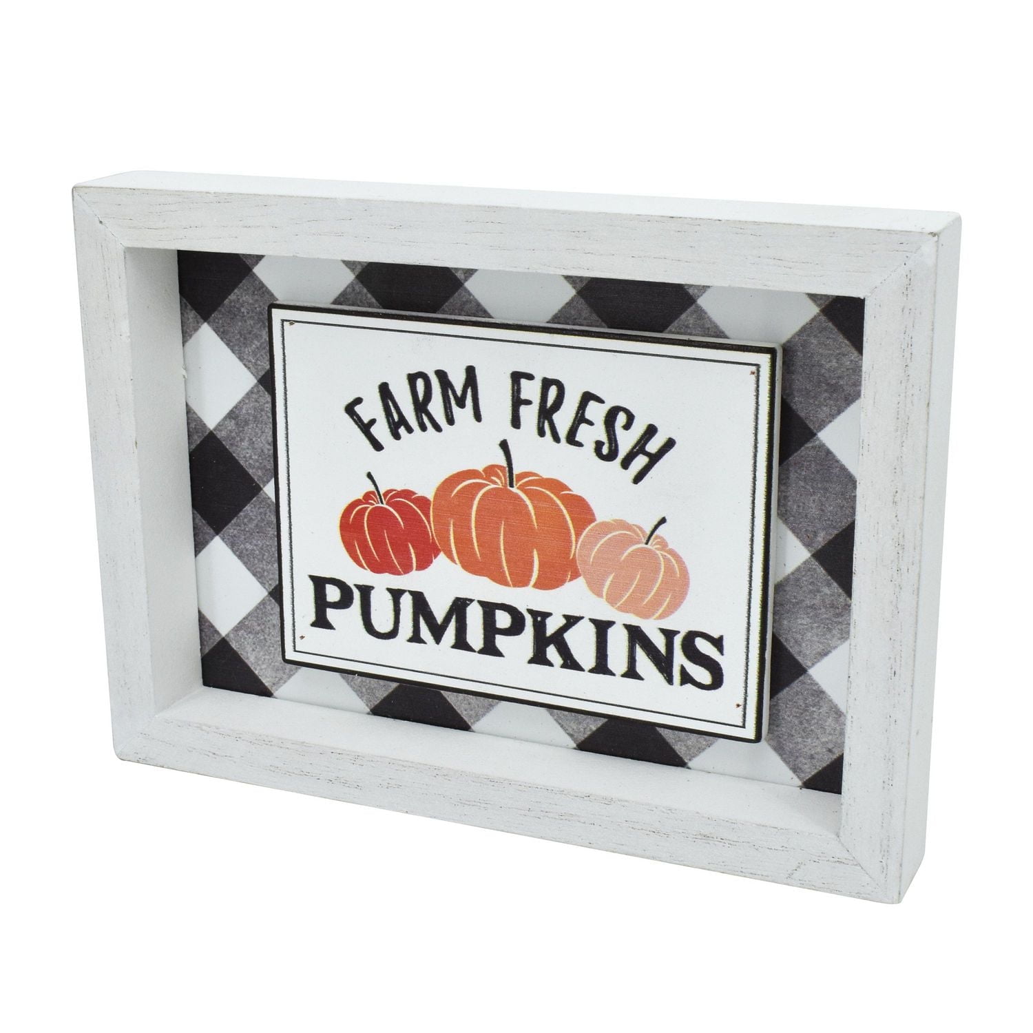 WAY TO CELEBRATE FARM FRESH PUMPKINS DESIGN BACKING FRAME DECOR