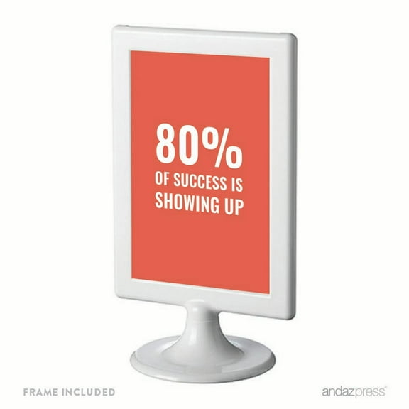 Never Never Never Give Up Motivational Framed Desk Art, Inspirational Quotes for Home Office