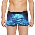 thumbnail image 5 of Calzoncillos tipo bóxer de seda con diseño de calavera de fuego para hombre, calzoncillos tipo bóxer para hombre, 5 of 5