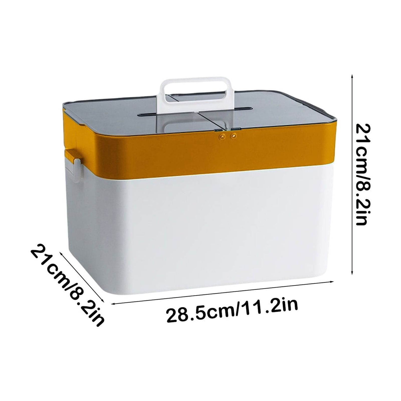 Weloille Medicine Storage Box 1 Piece, Large Capacity Multi Layer Portable Pill Organizer, Dust Proof Moisture Resistant Container, Suitable for Home Office Travel Medicine Storage