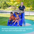 thumbnail image 2 of Foundations Gaggle Parade 4 Seat Buggy Canopy Roof, Sun & Rain Cover with Steel Frame Support, Gray, 2 of 6