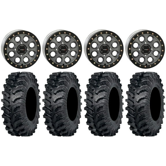 System 3 SB-7 15" Wheels Ti (5 2) 32" MT911 Tires Can-Am Commander Maverick Renegade Outlander Defender
