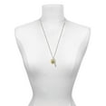 thumbnail image 3 of Delight Jewelry Goldtone Large Disc Letter - H - 3/4'' Silvertone Always My Mother Bar Charm Necklace, 23", 3 of 4