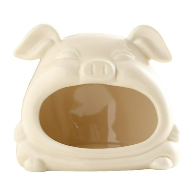 DOLITY Hamster Hideout Cartoon en Céramique Confortable Animaux de Compagnie Lit pour Hérisson Rats Petit Animal Beige