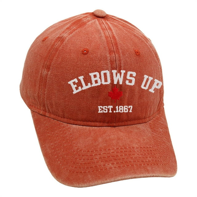 Visières à Moins de 10 $ Orange UP Chapeau Canadien Brodé Chapeau de Baseball Décontracté Chapeau Rétro Chapeau Lavé