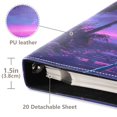 thumbnail image 3 of FORMRS 3 Ring Photo Album 4"x6" Self Adhesive Large Capacity PU Leather Cover, Pink Digital Art, 3 of 8