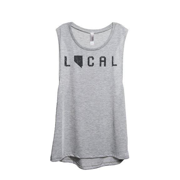 Thread Tank Local Nevada State Women's Sleeveless Muscle Tank Top Sport Grey Small
