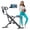 with Device Holder,Black & Blue, variant on MERACH Squat Assist Trainer Foldable Squat Rider Machine for Glutes and Quads with 3 Tension Bands