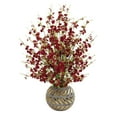 thumbnail image 7 of Nearly Natural 30" Cherry Blossom Artificial Plant in Vase, Red, 7 of 7