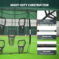thumbnail image 6 of 8x8ft Football Throwing Net with 5 Targets - Quarterback Training Gear for All Ages, Includes Carry Bag & Stakes, Black, 6 of 16