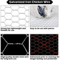 thumbnail image 5 of LANNEY Chicken Wire Fencing Mesh 16.9inX32.8ft, 0.6'' Fences Hexagonal Silver Landscape, 5 of 7