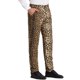 thumbnail image 5 of Pantalones de hombre Inspire Chic con estampado de serpiente, corte regular, frente plano, cintura elástica, talla 36, estampado de leopardo, 5 of 6