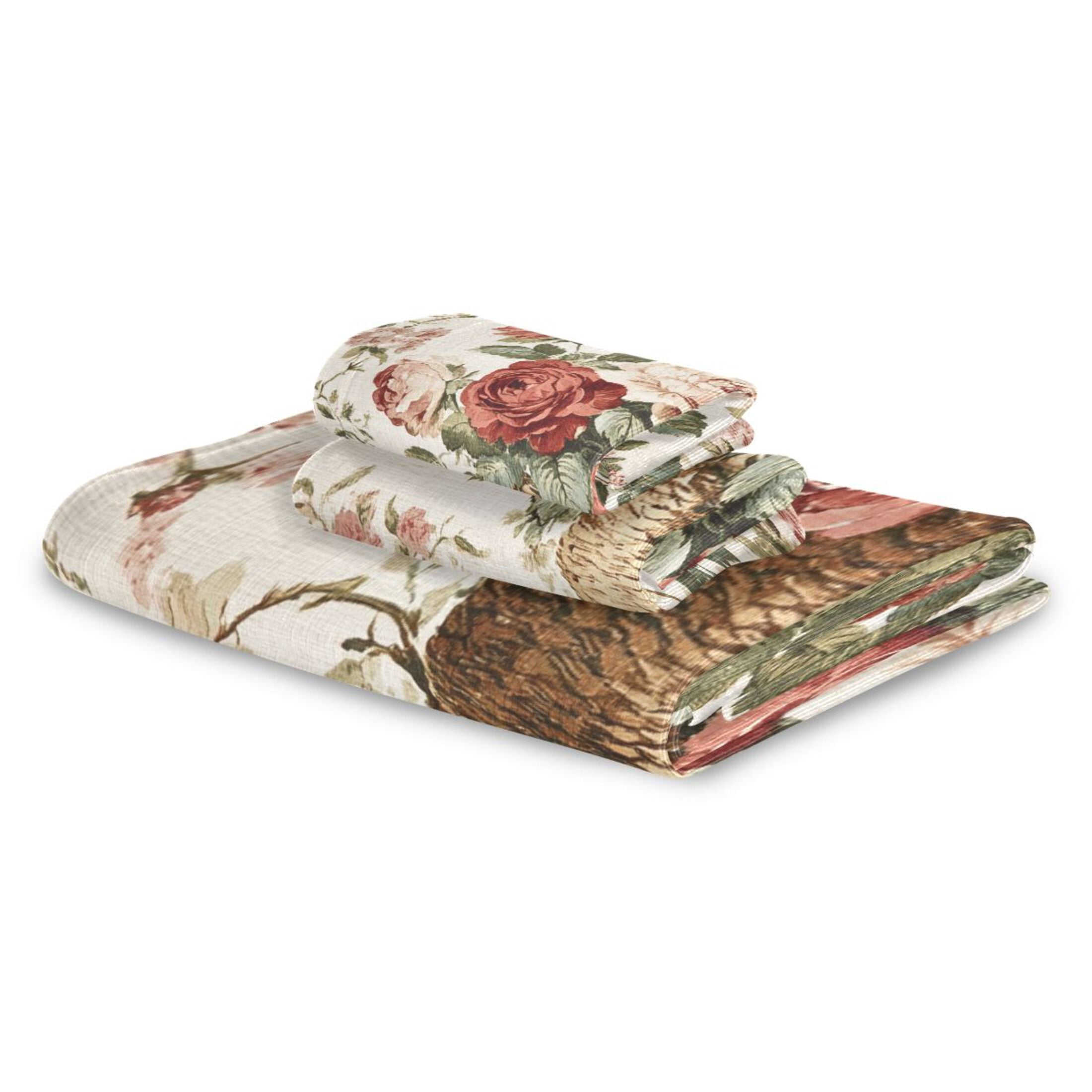 BZSMCE 3piece Bath Towel Sets Hand Bath Towels Fashion Floral Basket Delight Printed Towel Sets