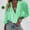 *Mint Green, variant on ClodeEU Women's Chiffon V Neck Long Sleeve Blouse with Ruffle Hem,Trendy Casual Shirt Yellow,Womens Plus XL