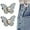 Blue, variant on Detachable Butterfly Clips, Butterfly Waist Cinching Button, Reusable Pant Clips for Waist Tightener, for Loose Jeans Jackets Coats Shirts (8 PCS)