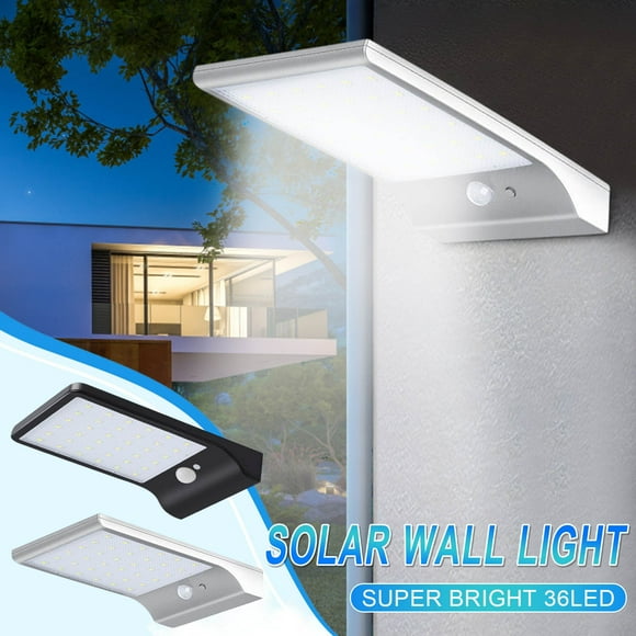 onlyliua Liquidación de Rebajas de Hoy Lámpara de Pared Solar Lámpara de Pared de 36 Led Lámpara de Pared para Patio Exterior Iluminación de Garaje Lámpara de Pared