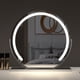 thumbnail image 1 of Espejo de maquillaje de escritorio con luz LED semicircular, inteligente, con atenuación táctil, ajustable, 1 of 5