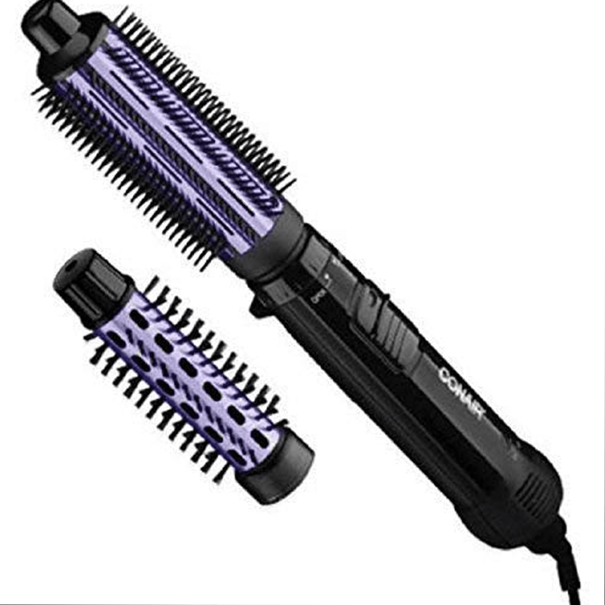 Conair 2 in 1 Hot Air Brush, with 1.5" Aluminum Barrel and 1" Natural Boar and Nylon Bristle