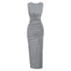 thumbnail image 1 of Vestido suéter para mujer recortado cuello redondo sin mangas elástico fiesta bodycon vestido midi, 1 of 6