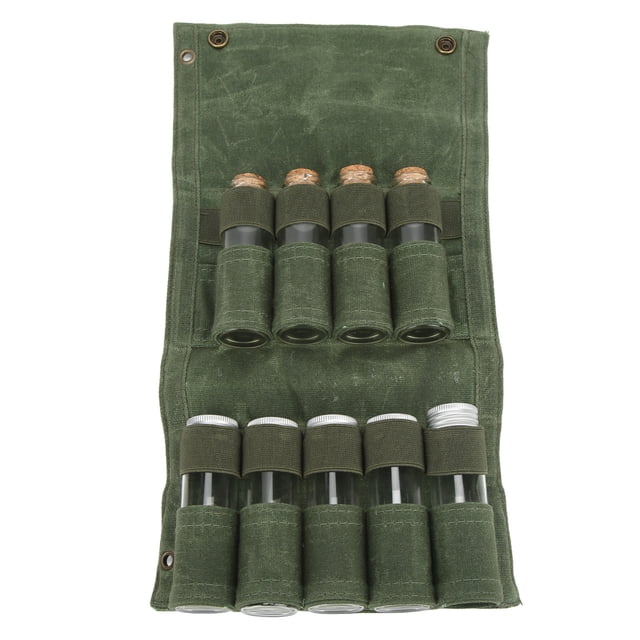 Bolsa para Botellas de Condimentos, Bolsa de Almacenamiento de Especificaciones Portátil Con 9 Botellas para Acampar Al Aire, Picnic, Barbacoa