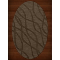 Dalyn Dover Area Rug DV10 Dv10 Mocha Swirls Waves 12' x 18' Oval