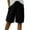 Black, variant on LOVZFMLL Women's Casual Shorts for Summer Lounge Outdoor Knee Length Long Shorts Elastic Waist Pockets Solid Running Shorts Blue L