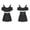 Girls Swimsuits Black, variant on ylioge Swimsuits for Teen Girls Two Piece Tankini Tops with Bra and Skirts Bathing Suits Children Kids Swimwear Sets 7 Years -16 Years