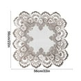 thumbnail image 3 of Qiweii Decorative Lace Fabric Bedside Table Cover Cloth Breathable Square Home Dust Cover, 3 of 6