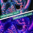 thumbnail image 3 of Tapiz de luz negra brillar patrón de calavera psicodélica reactiva UV Electrónica, 3 of 5