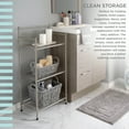 thumbnail image 3 of Bath Bliss 3 Shelves Tiered Bathroom Storage Rack in Satin Nickel, 3 of 9