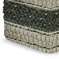 thumbnail image 4 of Simpli Home Grady Contemporary Square Pouf in Green and Natural Handloom Woven, 4 of 6