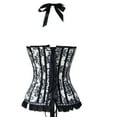 thumbnail image 4 of SAYFUT Women's Sexy Corsets Bustier High Grade Steel Buckle Corsets Lace Corset With G-string, 4 of 7