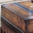 thumbnail image 3 of Bowery Hill Modern Wood Top Brown Finish Wood Trunk Coffee Table, 3 of 7