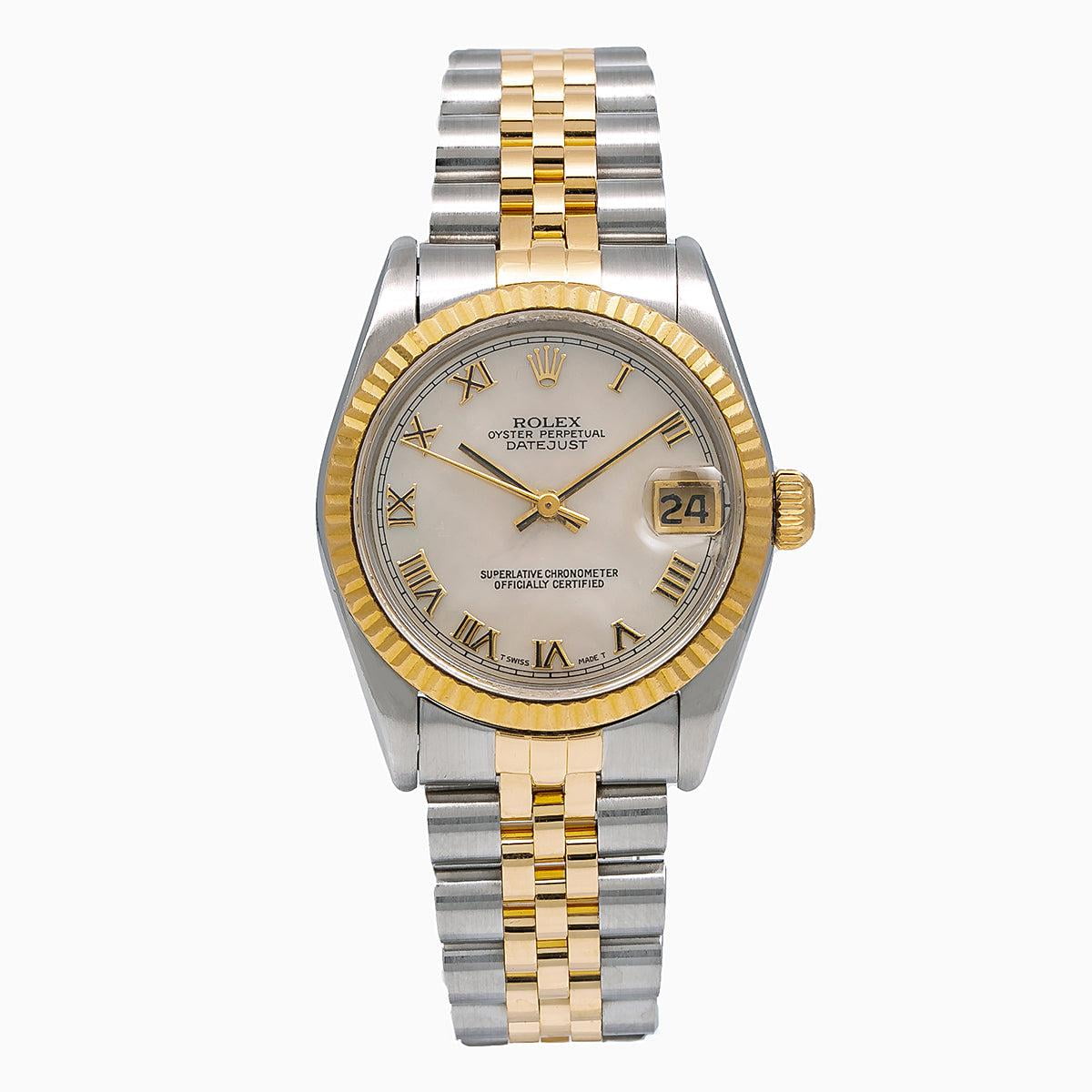 Pre-Owned Rolex Datejust 68273 31mm Silver Dial With Two Tone Jubilee Bracelet