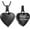 Black, variant on Pet Heart Cremation Jewelry For Ashes For Dog/Cat Paw Stainless Steel Memorial Locket Urn Necklace Paw Print Pet Heart Urn Necklace