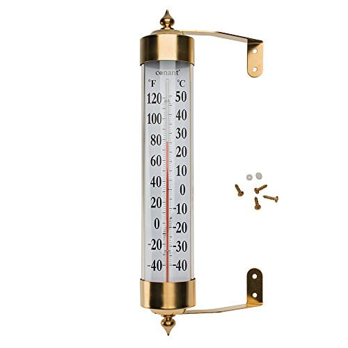 Brass outdoor thermometer with angel Home & Living Ornaments & Accents