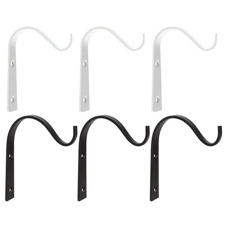 

6pcs S Shape Wall Mounted Flower Basket Hooks Iron Art Flower Basket Hangers
