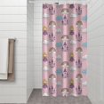 thumbnail image 2 of Pink Princess Castle Pattern Shower Curtain 36"x72" ,Bathroom Decorative Shower Curtains Set with 12 Hooks,Modern Waterproof Washable Shower Curtain, 2 of 6