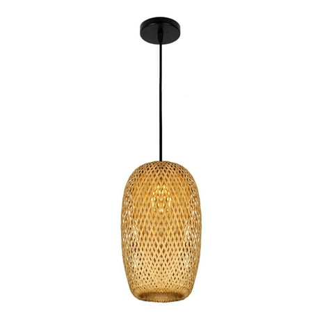 

Bamboo Pendant Lights | Simple and Creative Pastoral Bamboo Weaving Art Lamp | Hand Knitted Chinese Style Dining Room Chandelier