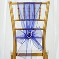 thumbnail image 3 of BalsaCircle 5 Organza Chair Sashes Bows Ties Royal Blue, 3 of 6