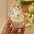 thumbnail image 5 of Cute Egg Bear Glass Scented Candle Funny Fragrance Candle for Birthday Natural Soy Wax Handmade Candle Table Art Decorative Sculpture for Modern Home Bedroom Bathroom 2.4x4 Inch, 5 of 6