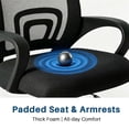 thumbnail image 5 of Atilioo Ergonomic Office Chair with Lumbar Support, Computer Desk Mesh Chair with Height Adjustable 360° Swivel, Fixed Armrest, Black, 5 of 12