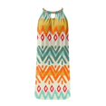 thumbnail image 4 of Vestido estampado casual con cuello halter y cuello en V sin mangas para mujer Pompotops  ghjkhdj3386, 4 of 4