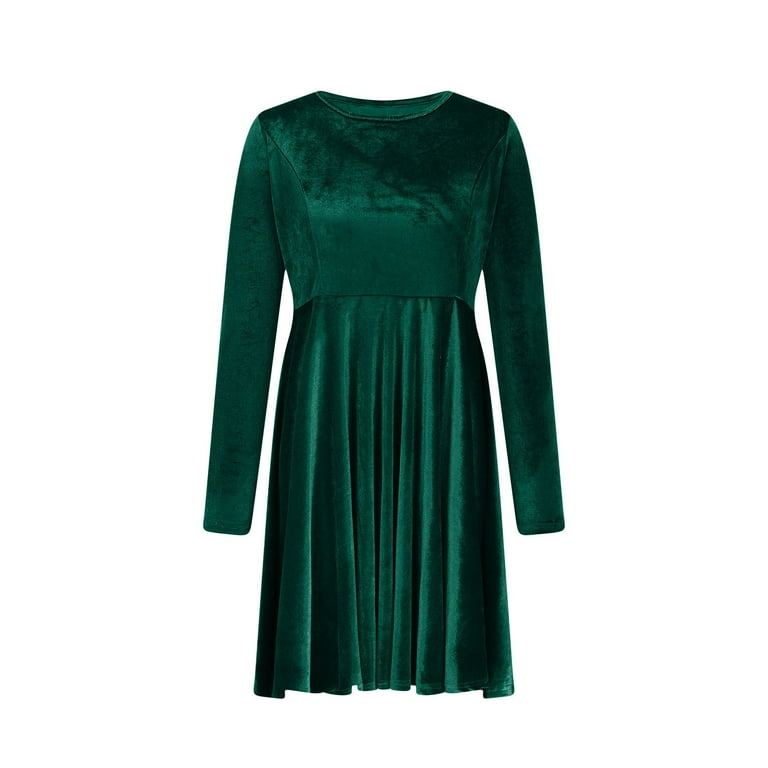 green y2k dress L) 90s/Y2K Slinky Green Drop Waist Midi Dress – The Clothing Warehouse main image 1