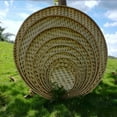 thumbnail image 6 of Happy Date 1 Pack Handmade Bamboo Woven Basket Tray, Flat Wicker Round Fruit Basket Woven Food Storage Shallow Tray Decorative Serving Tray Wall Hanging Baskets for Breakfast, Snacks, 6 of 8