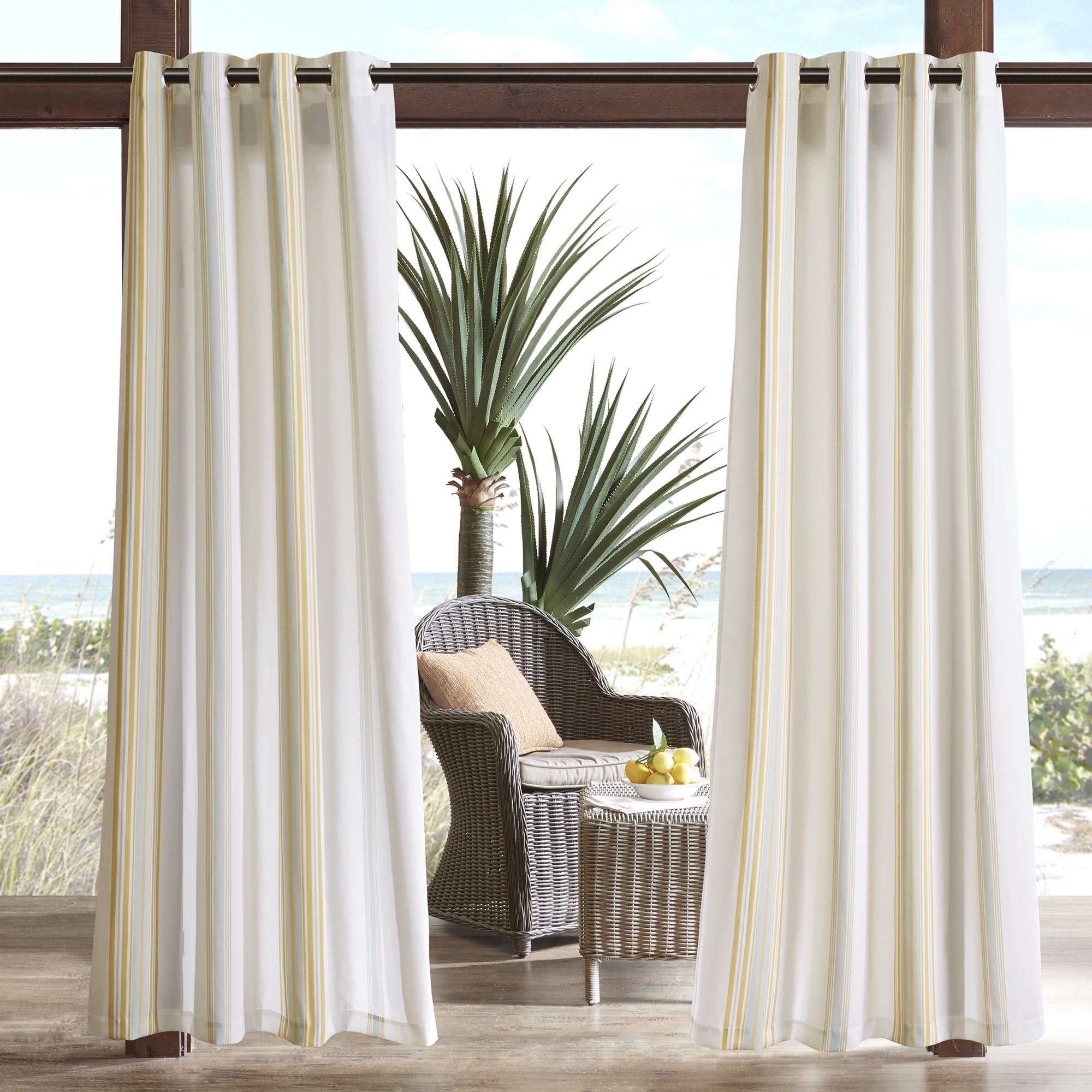 Home Essence Ventura Printed Stripe 3M Scotchgard Outdoor Panel